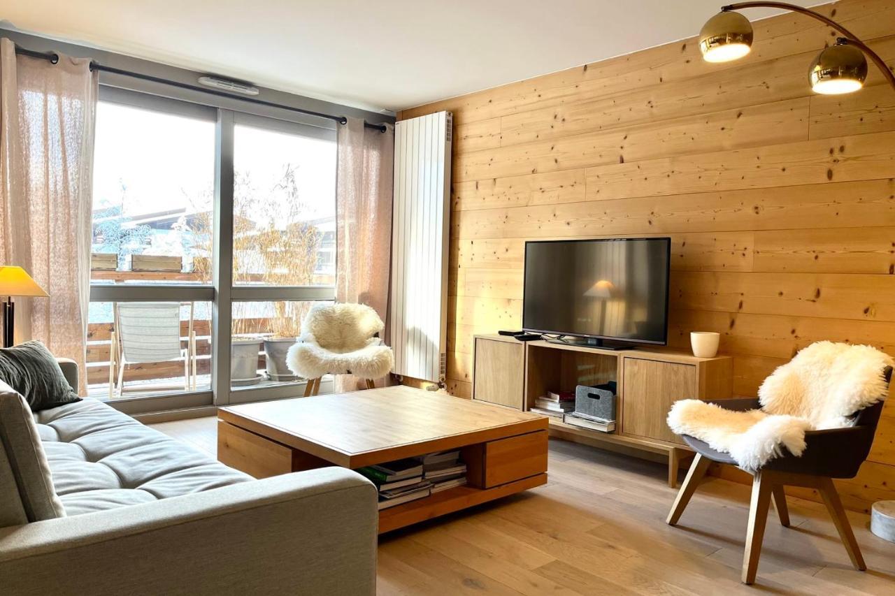 Modern Apt At The Foot Of The Slopes In Megeve Ngoại thất bức ảnh